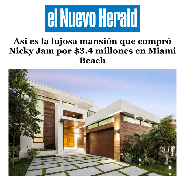 El Nuevo Herald on Nicky Jam’s new Home