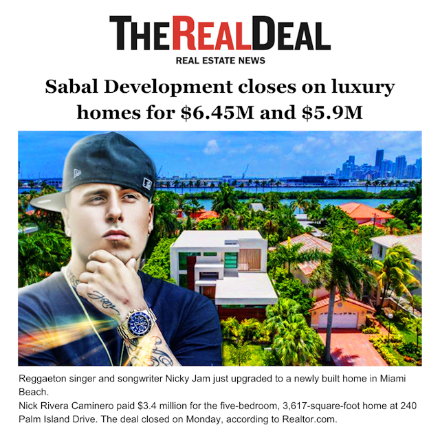 Reggaeton artist Nicky Jam buys Miami Beach home