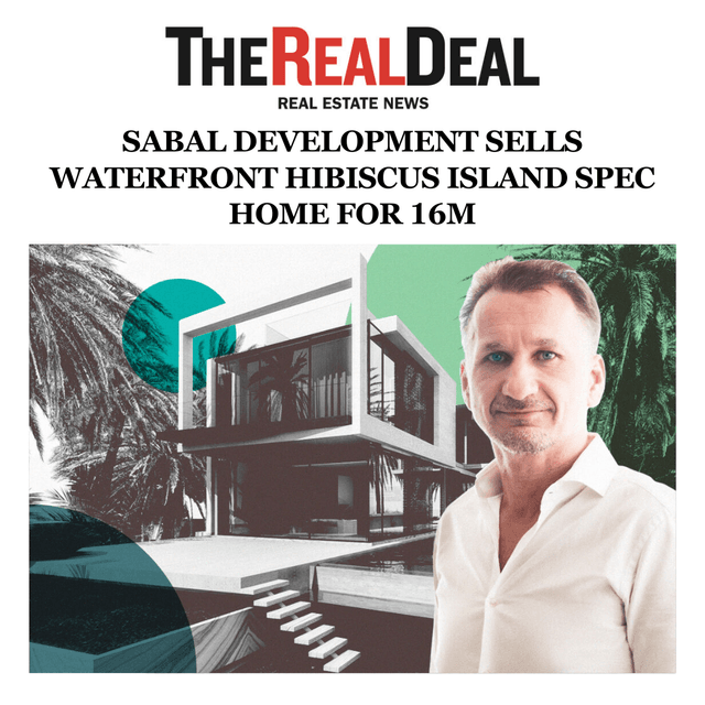 Sabal Development sells waterfront Hibiscus Island spec home for $16M